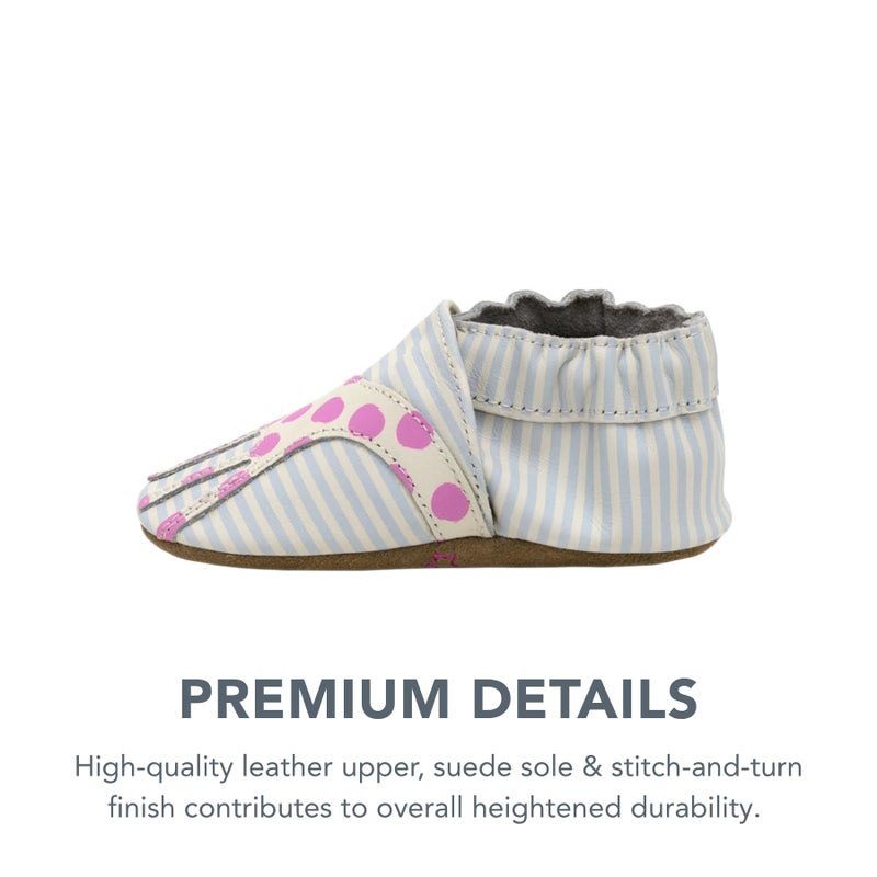 Robeez Baby Girls and Unisex Soft Soles Slip-Resistant Crib Shoes Slippers Moccasins for Infant and Toddler - Reach for The Stars - 6-12 Months - Image 3